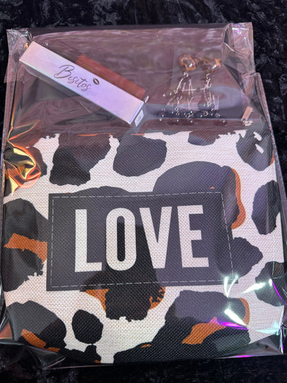 Boss lady animal  print beauty self care kit