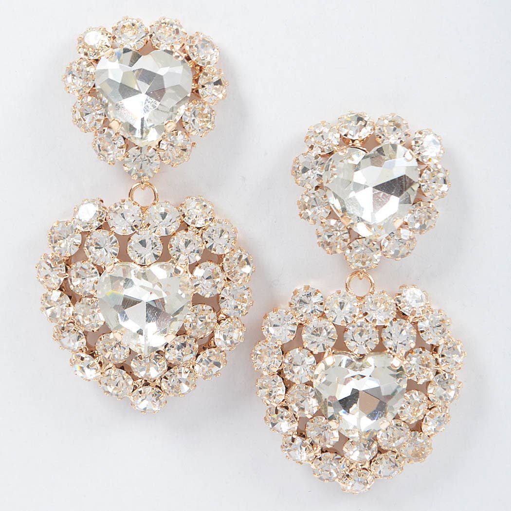 Gold Clear Audrey earrings