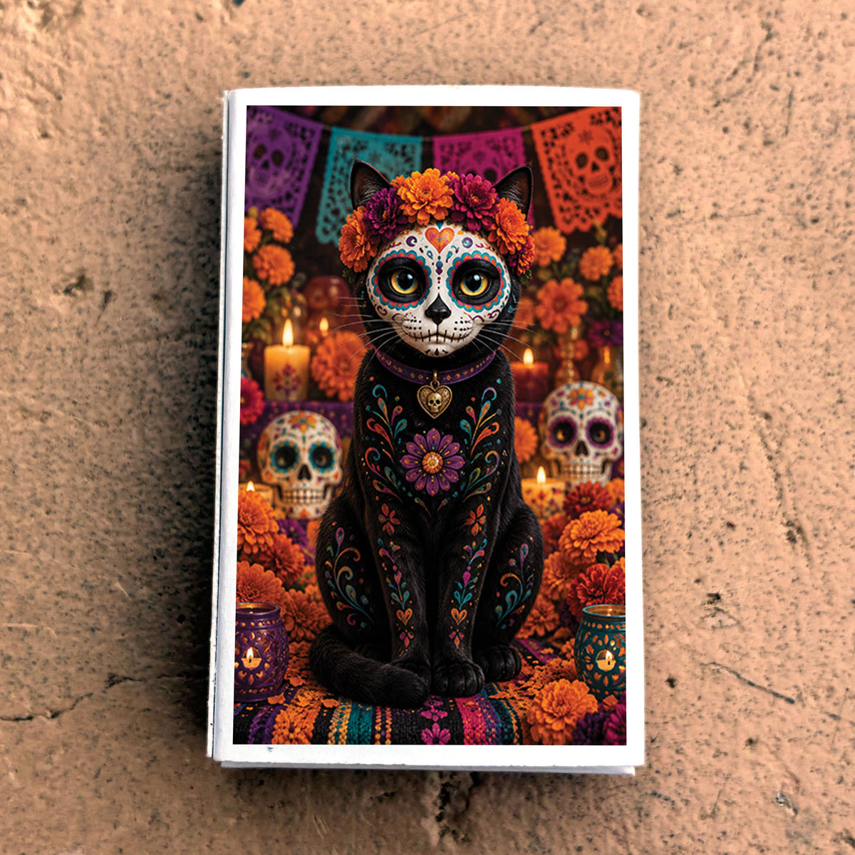 Matches • Halloween Day of the Dead Cat • Home Decor