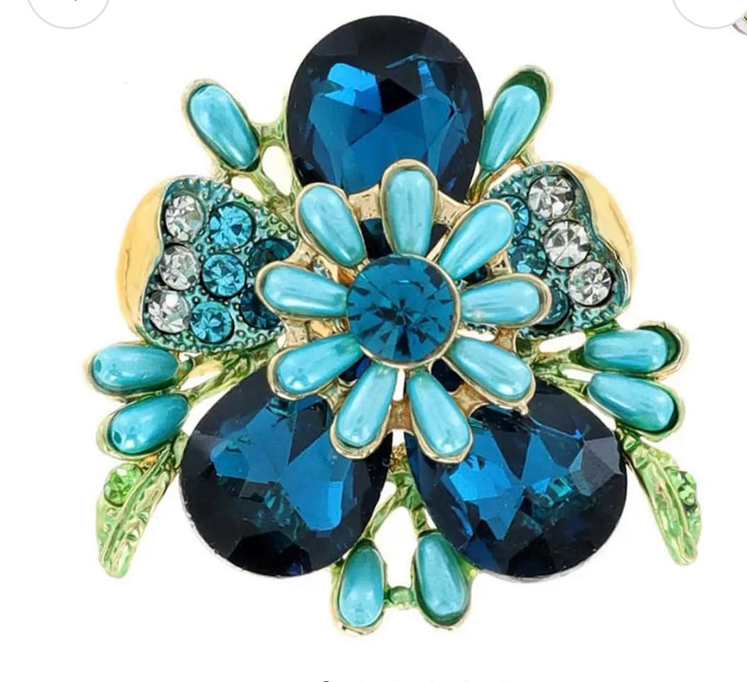 Teal dreams enchanted stretch ring