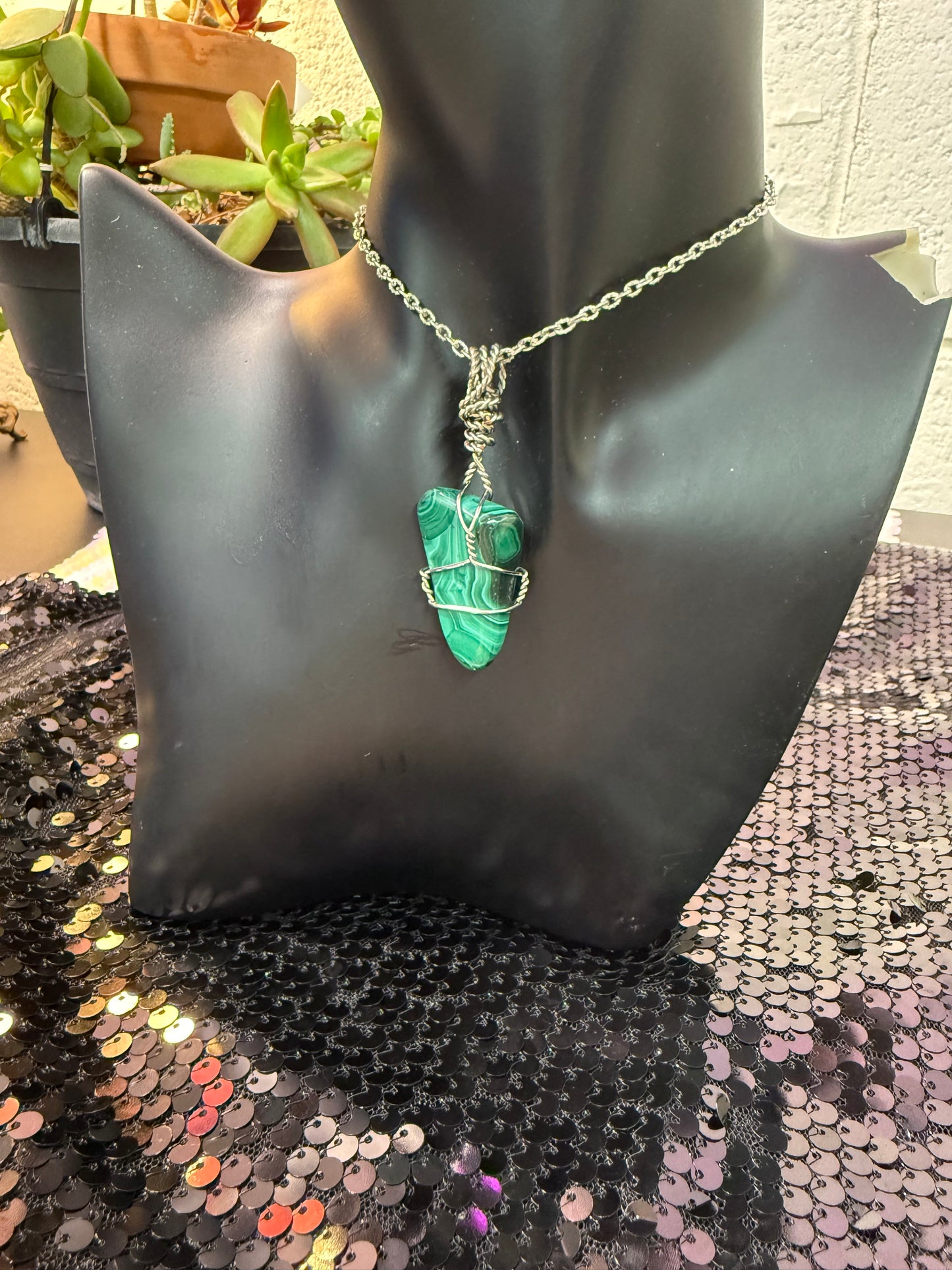 Malachite handmade pendant