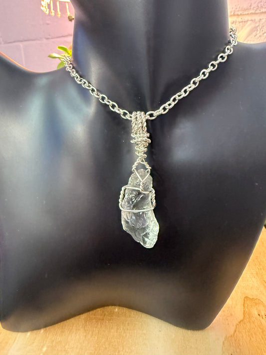 Prasiolite Crystal Pendant