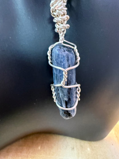 Blue Kyanite Crystal Pendant