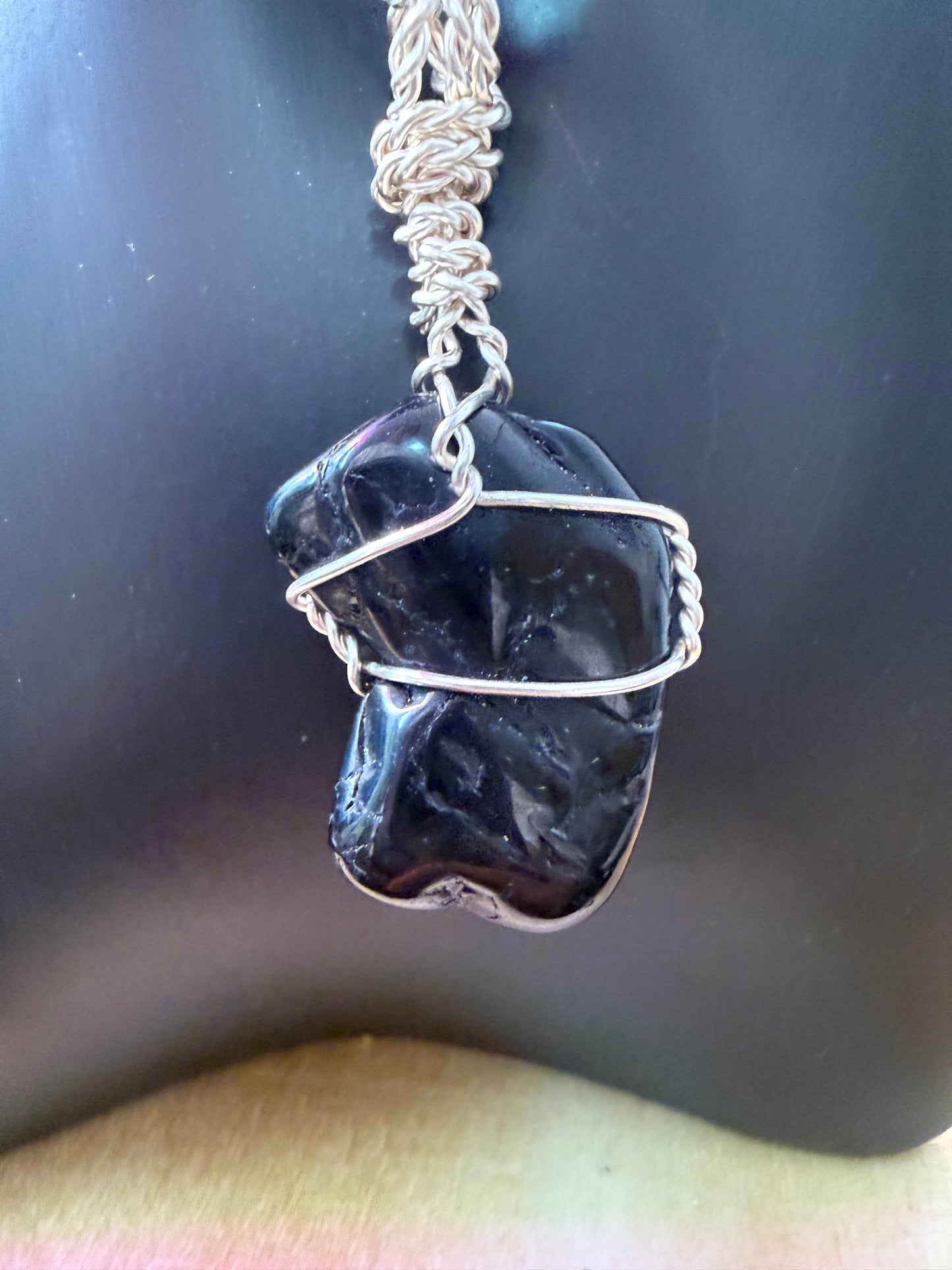 Black Tourmaline crystal pendant
