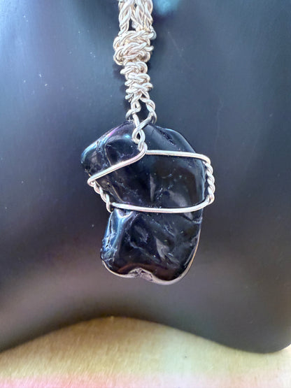 Black Tourmaline crystal pendant