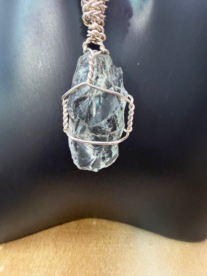 Praisiolite crystal pendant