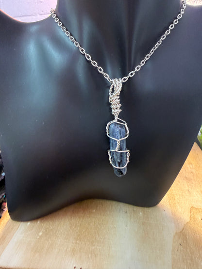 Blue Kyanite Crystal Pendant