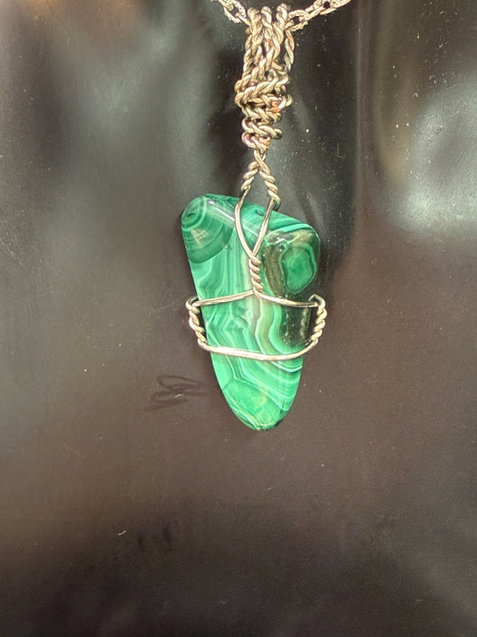 Malachite handmade pendant