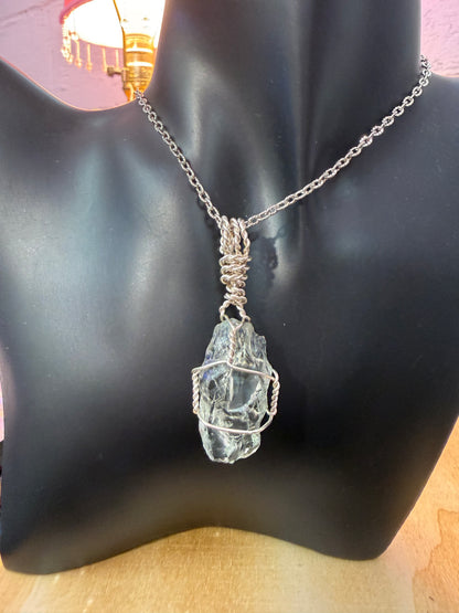 Praisiolite crystal pendant