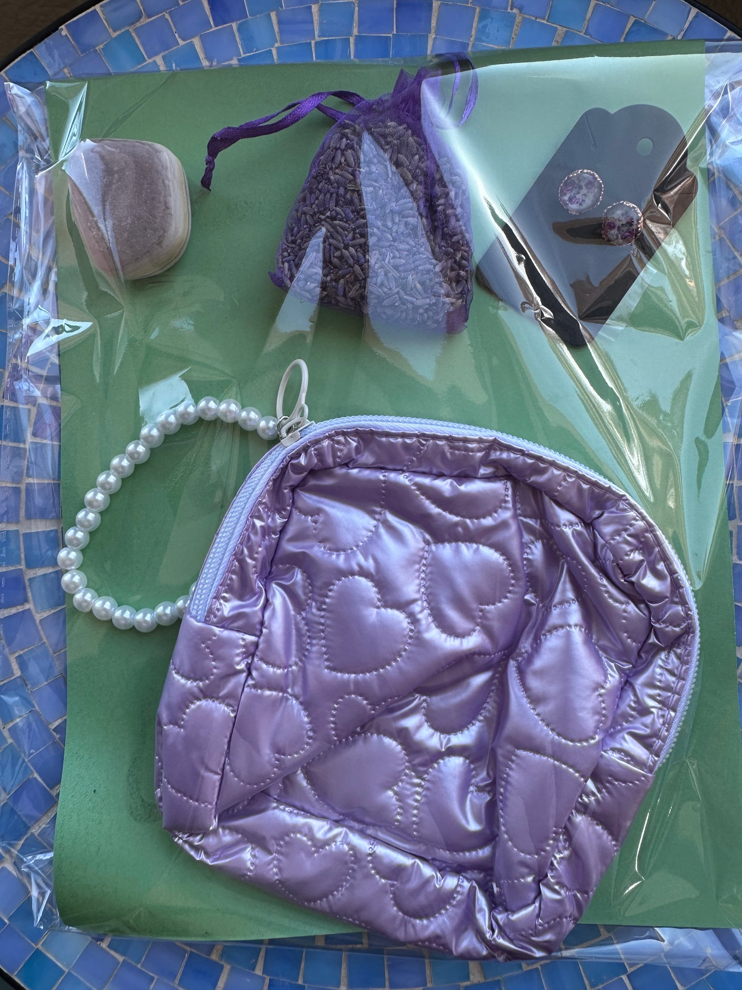 Lavender dreams peace gemstone self care kit.