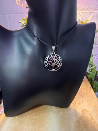Tree of life black pendant