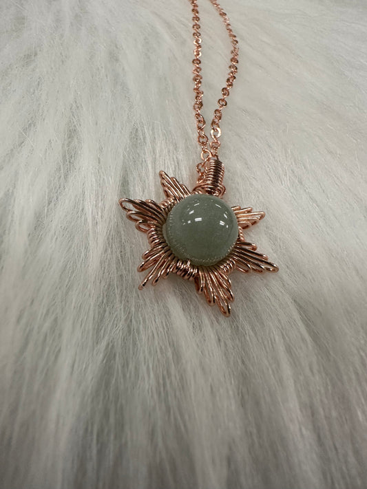 Celestial collection light green necklace