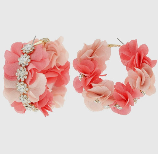 Peach Rhinestone and Fabric Dia de Los Muertos