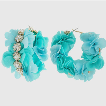 Blue rhinestone and fabric Dia de Los Muertos