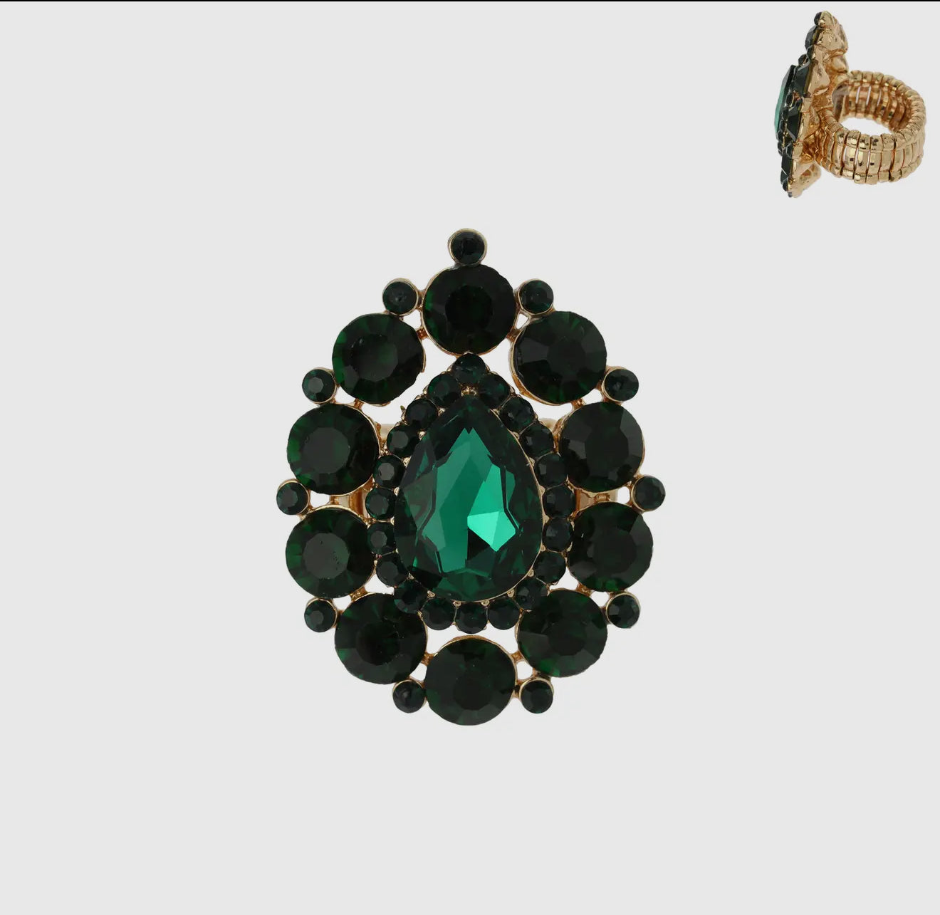 Teal moonlight stretch ring