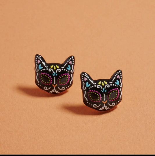 Black Cat Dia de Los Muertos