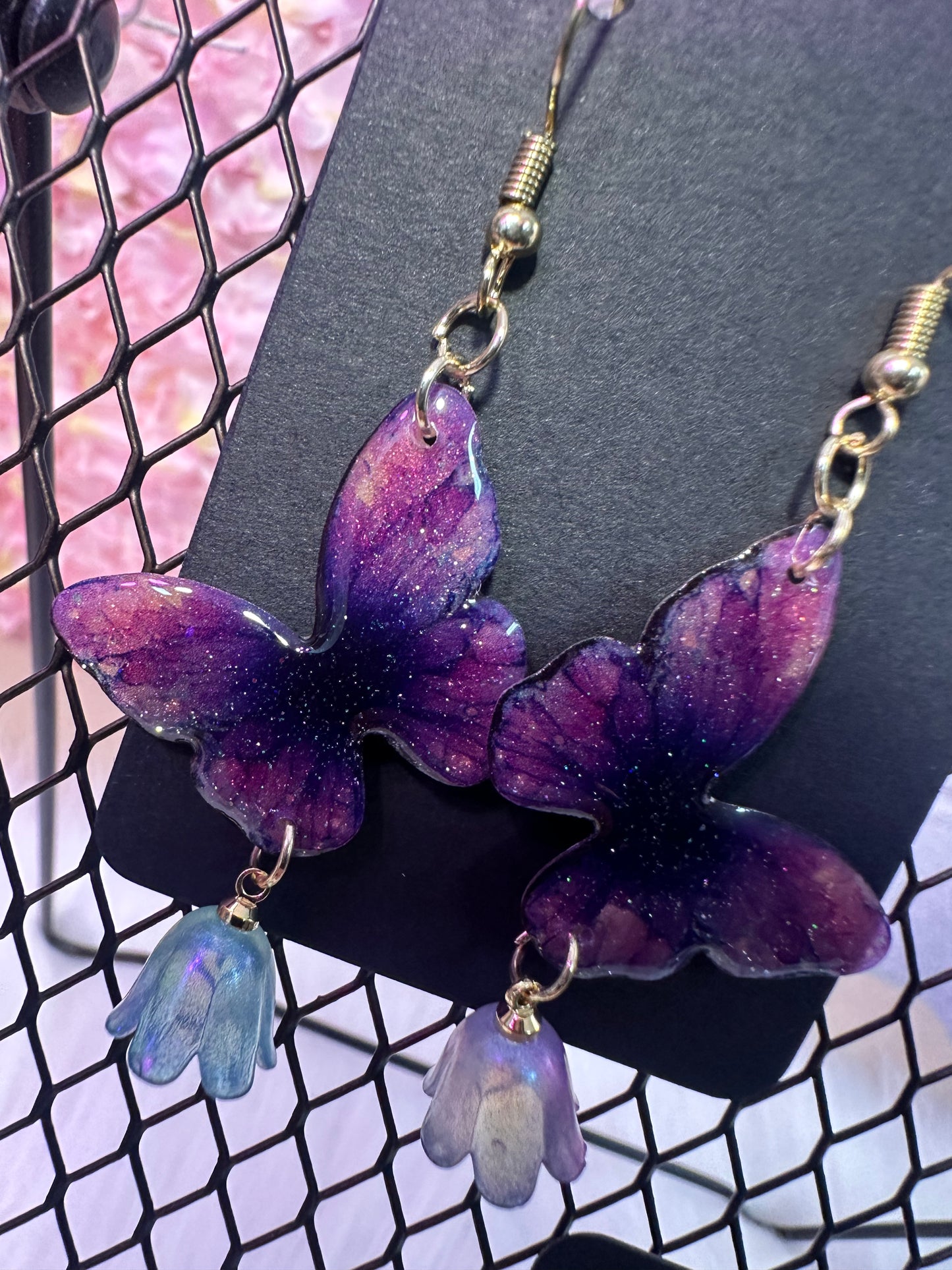 Purple Butterfly Dreams Earrings