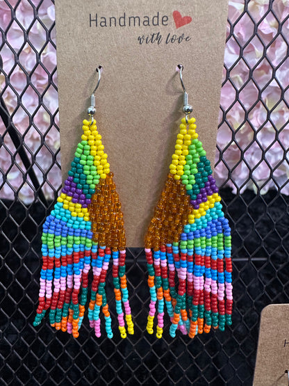 Colores 2” beaded earrings