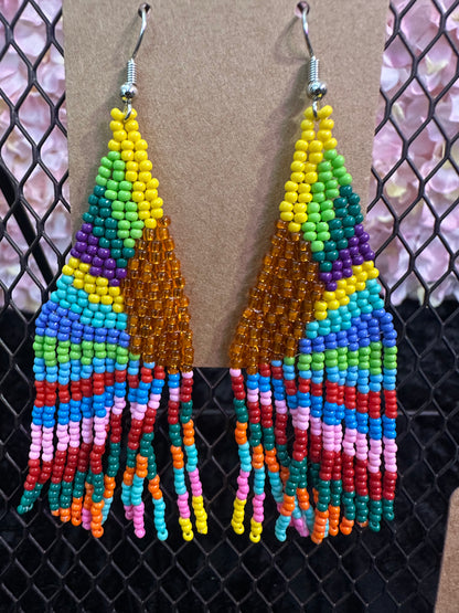 Colores 2” beaded earrings