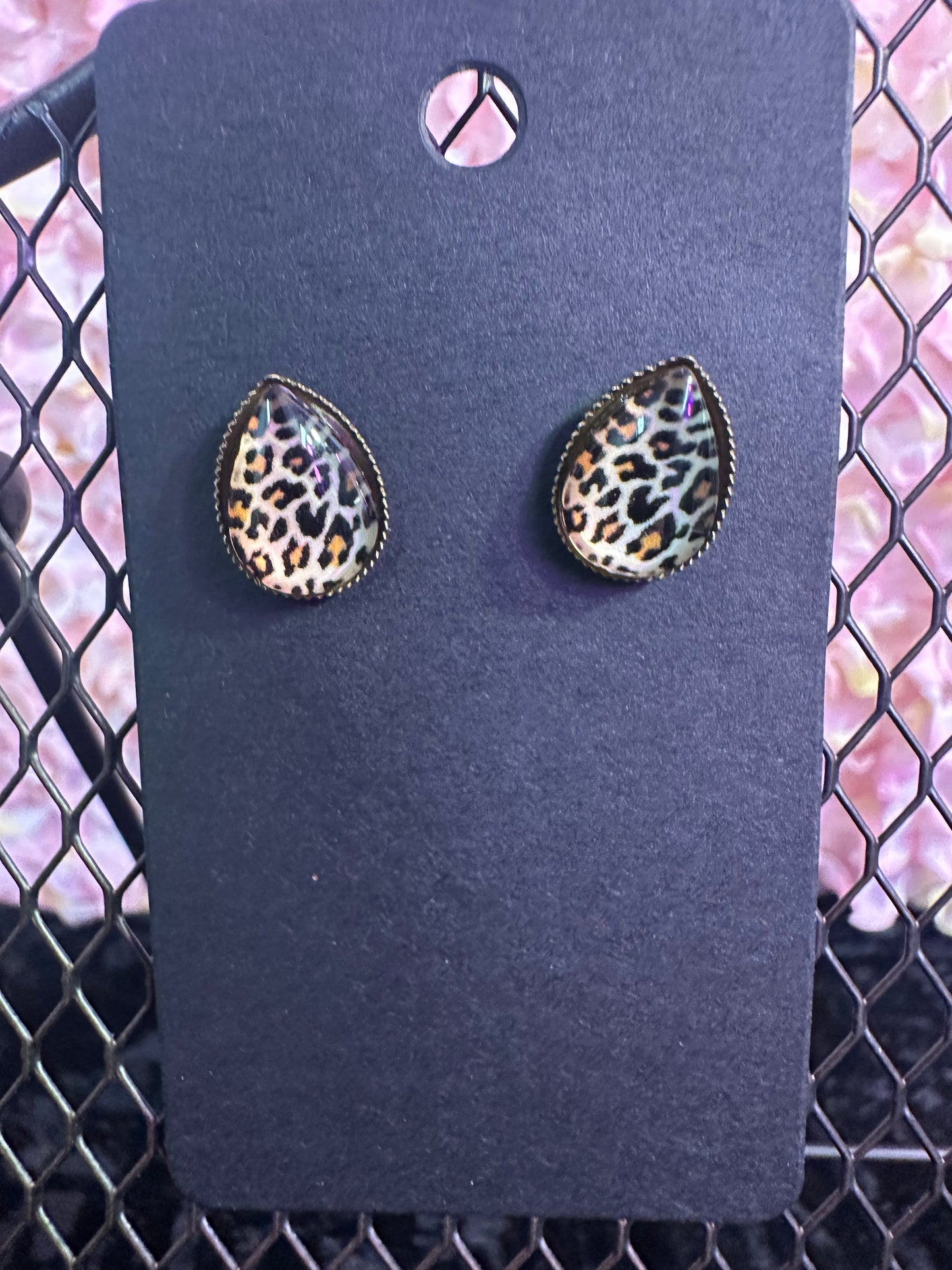 Animal print studs