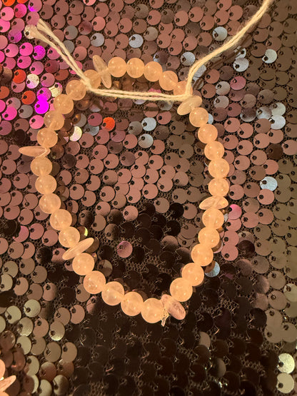 Rose Quartz handmade bracelet