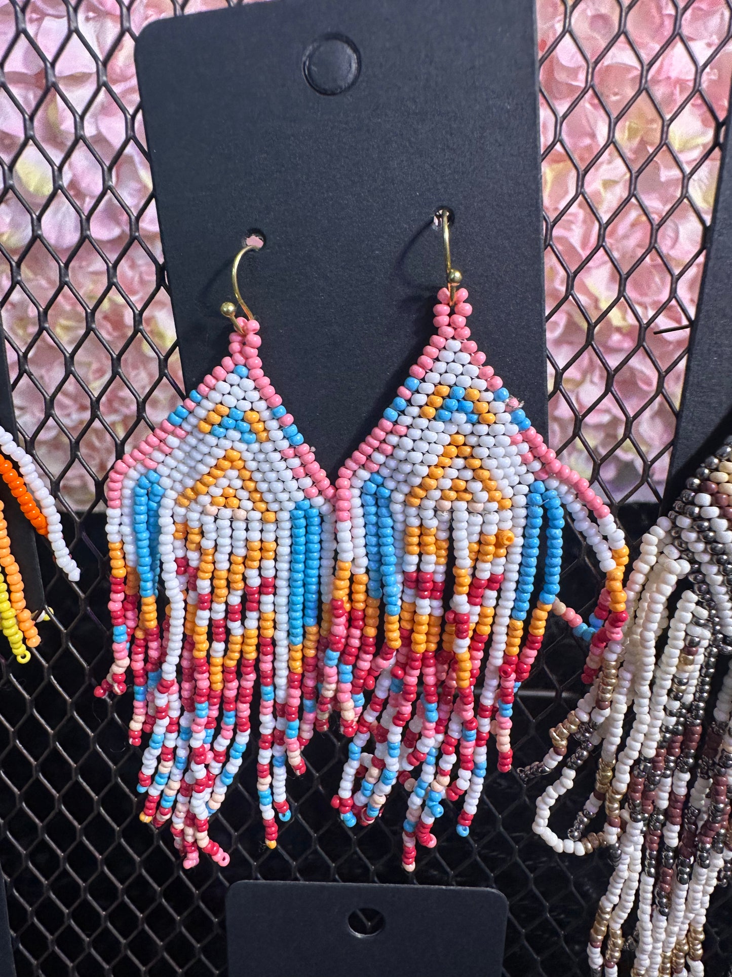 Summer Neon Beaded Earrings