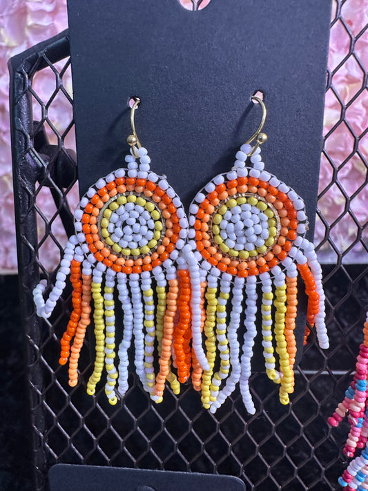 Summer Neon beaded earrings