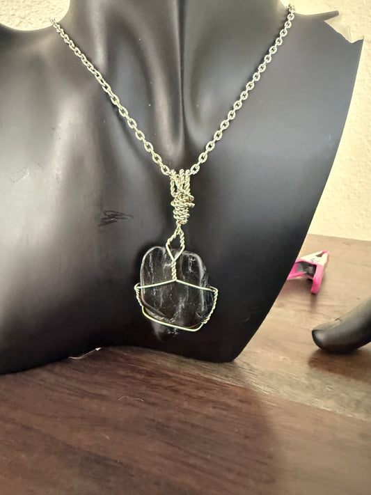 Black tourmaline pendant