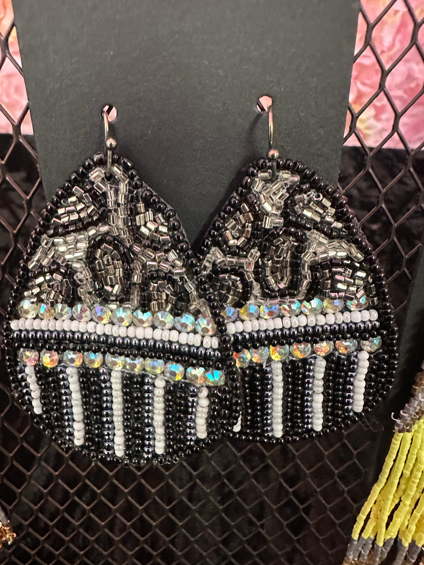 Black beaded Summer Neon Collection Black