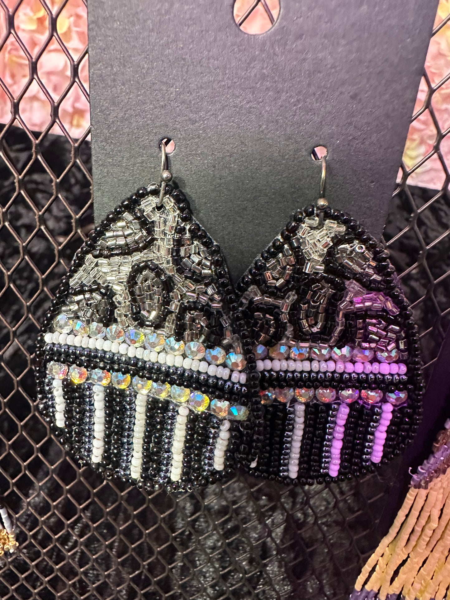 Black beaded Summer Neon Collection Black