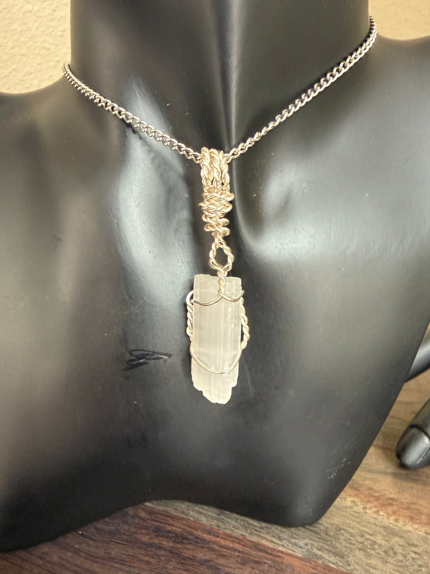 Selenite Crystal Pendant