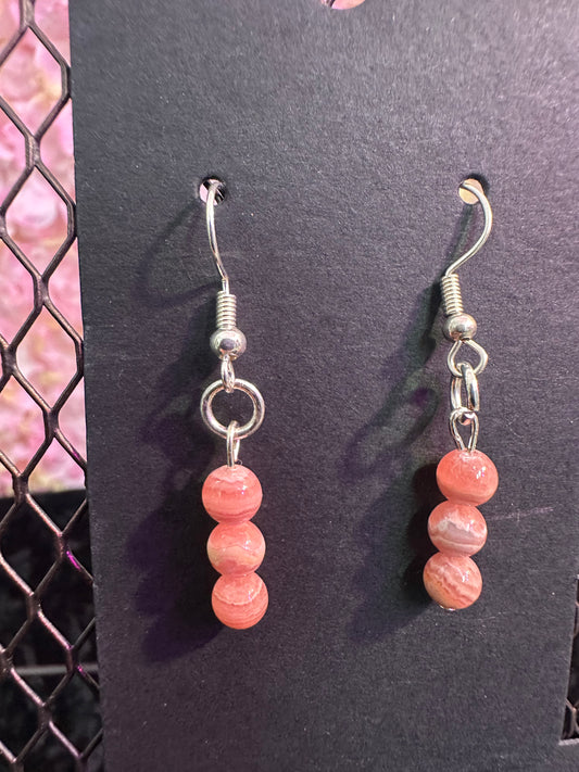 Rhodochrosite handmade earrings