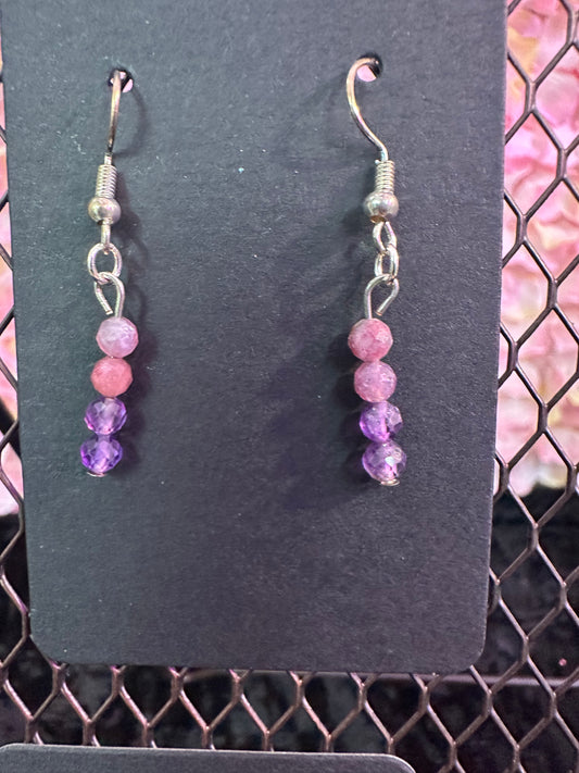 Flourite mini dangle earrings