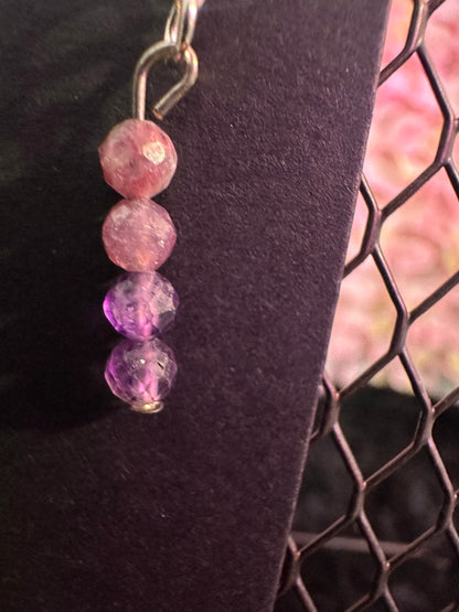 Flourite mini dangle earrings