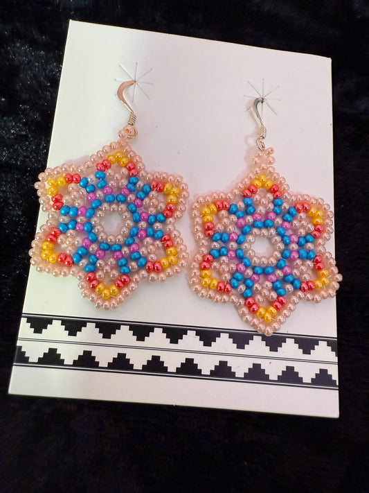 Genuine Hand beaded Indigenous Earrings