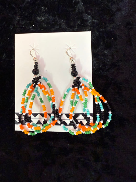 Genuine Hand Beaded Indigenous Earrings