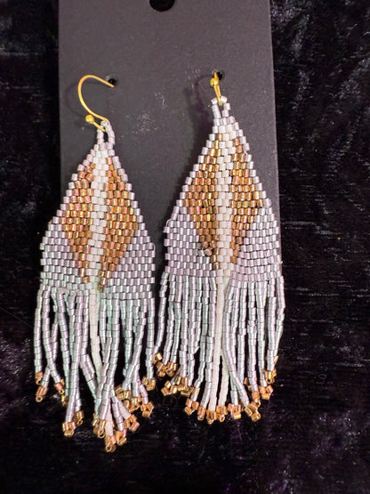 Metallic Beaded earrings