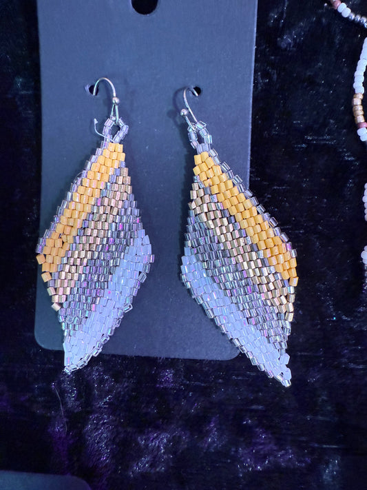 Peachy beaded earrings