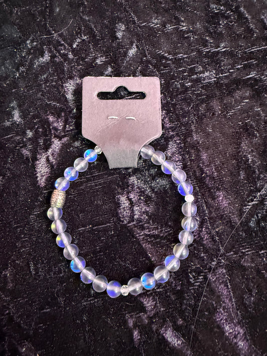 Mystic aura handbeaded bracelet