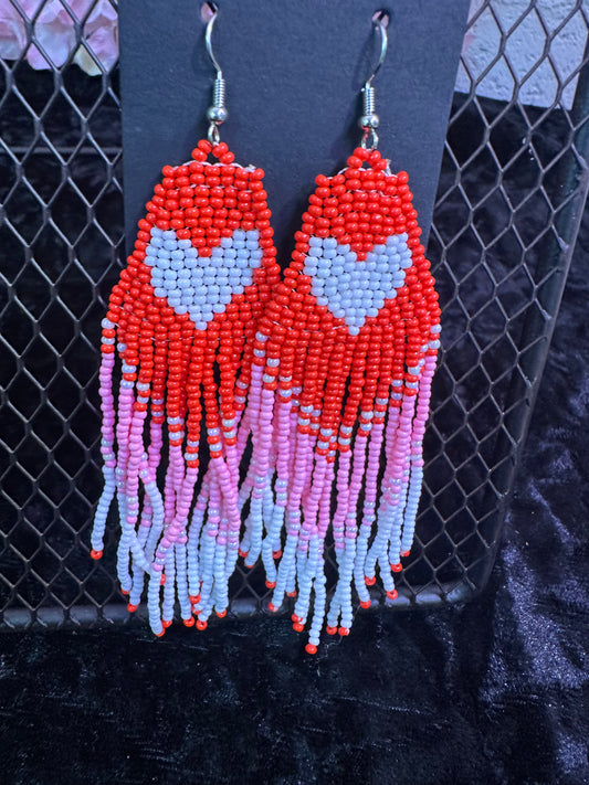 Beaded Corazon Earrings