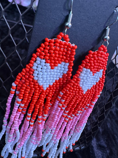 Beaded Corazon Earrings