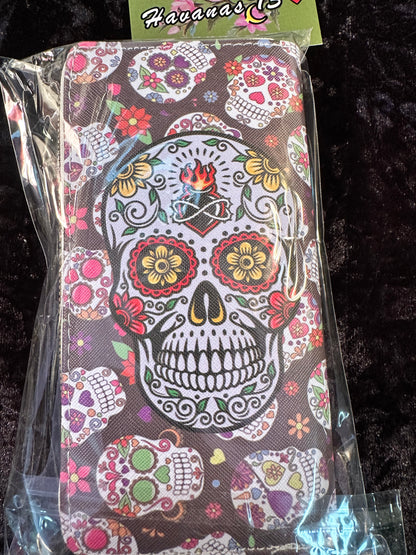 Dia De Los Muertos Red Flower Wallet