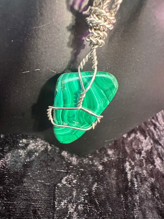 Malachite handmade pendant