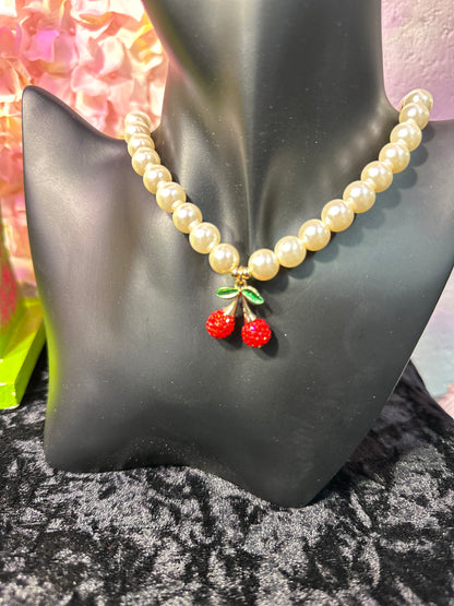 Cherry Baby Pearl Choker