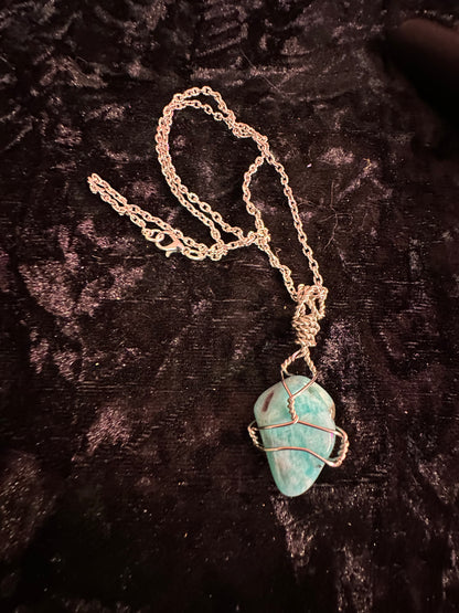 Amazonite handmade pendant