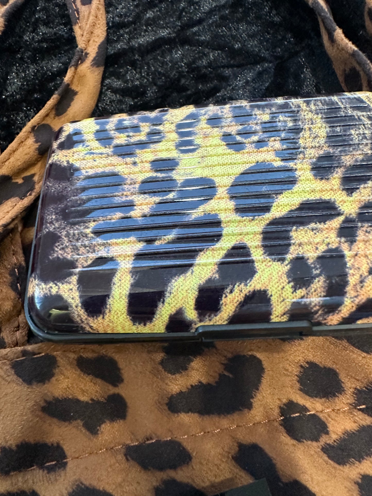 Animal print beauty self care kit
