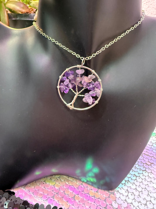 Amethyst Tree of Life Pendant