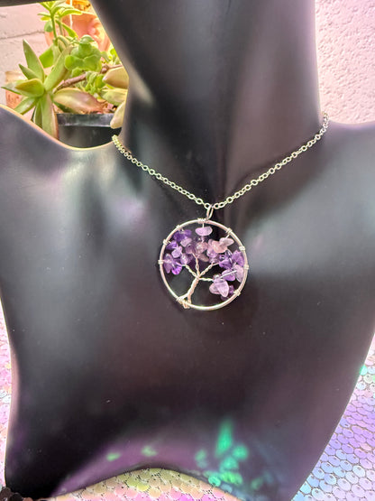 Amethyst Tree of Life Pendant