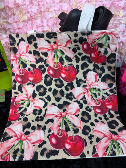 Cherry baby vintage tote bag