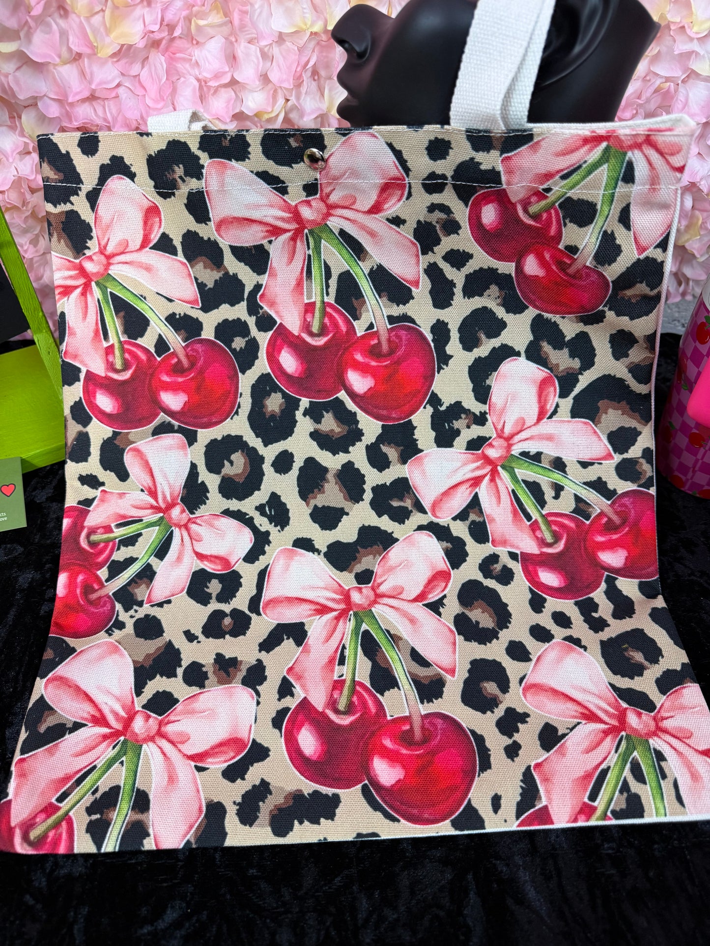 Cherry baby vintage tote bag